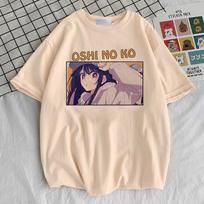 Oshi No Ko tshirt female Pastel Comfortable streetwear Psychedelic tshirt Digital Punk aesthetic Colorful 80s Comfortable S