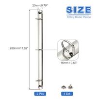 2/4Set A4 3Hole Ring Binder Mechanisms D Ring Replacement Binder Planner Loose Leaf Binding Spines for Organizers DIY Fill Paper