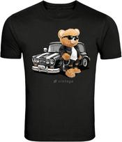 Vintage Teddy Bear Classic Car #Vintage Graphic T-Shirt S įvairiaspalvis