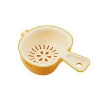 Food Grade Fruit Washing Basket Thickened Simplicity Drainage Basket Thick Wall Space-saving Vegetable Storage Basket geltona