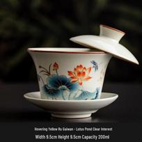 Qiwei Ru Ware 'Cool Touch' Sancai Gaiwan