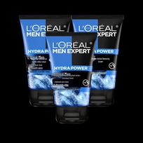 L'Oréal Men Expert Hydra Energetic Double Effect Cleanser - 3 x 100ml