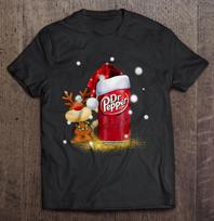 Dr Pepper Santa Christmas Reindeer Unisex Cotton T-shirt All Sizes S įvairiaspalvis