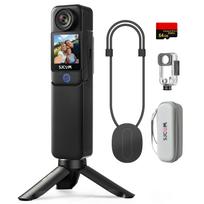 SJCAM C300 4K Action Camera Vlog Camera Pocket Camera Battery Life Electronic Wide Angle Dual Touchscreen Wearable Body Camera 8x Zoom 64GB Brand Card juoda