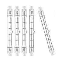 5 Pack of R7s Halogen Bulbs 118mm 200W 230V Dimmable Halogen Rod Lamps