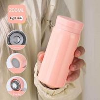 200 ml Mini termosinis buteliukas Kavos puodelis Nerūdijančio plieno izoliuotas puodelis Nešiojamas termoso puodelis Kelioninis vandens buteliukas Arbatos puodelis rožinė
