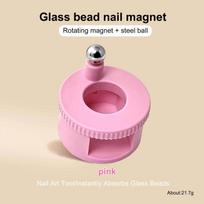 Auto Spin Cat Eye Magnet, 360 Degree  Rotating Strong Magnetic Tool For Steel Bead Wide Light Effect, Multifaceted Nail Art Magnet rožinė