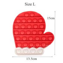Joyful Christmas Big Size Pop It Silicone Toys For Relaxation Featuring Adorable Santa Claus And Cheerful Christmas Tree Shapes Christmas Glove