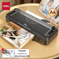 Deli A4 Home Laminator Machine and Film Bundle CN plug (adapter included) A4 Film (100 Sheets, 70mic)