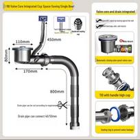 Kitchen Sink Drain Assembly with Anti-Odor Core
