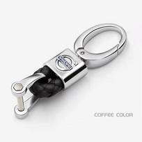 Metal/Leather Car Styling Keychain For Volvo XC40 XC90 V40 V90 V60 XC60 S80 S60 S90 C40 V70 XC70 Accessories