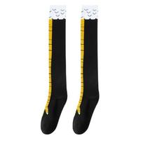 Pair Funny 3D Chicken High Elastic Thigh High Socks for Daily Wear