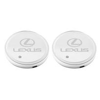 2PCS Led Car Badge Emblem Drink Cup Holder Logo Light USB Charging Luminous Coaster For Lexus F LS Auto Decoration Accessories
