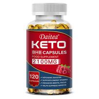 Keto BHB Dietary Supplement, With Raspberry Vinegar Powder, Sodium, 120 Softgels Per Bottle 120 Capsules