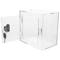 150X100X150MM Transparent Acrylic Donation Box With Lock Clear Secure Mailbox Letter Post Container For Suggestion Voting skaidri