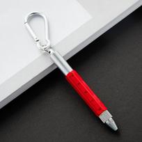 Portable Metal Multitool Pen 6-in-1 with Screwdriver/Ruler/Stylus Ballpoint Pen Short Style Capacitive Pen Writing Supplies