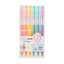 High-quality 6-Colors Highlighter Drawing/Painting/Graffiti Learning Markers Watercolor Pen Art Stationery Marker Pen balta