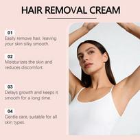Oceaura Gentle Body Hair Removal Cream Moisturize Skin Soft Texture Refreshing Easy Rinse Daily Body Care one size