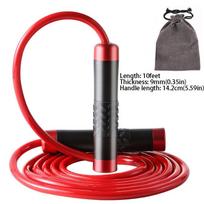 Aluminum Zinc Zinc Alloy Weight-bearing Jump Rope 3M Length Speed Skipping Rope  Adult Fitness raudona