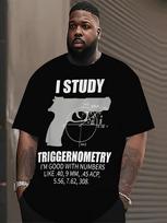 ZX Summer Hot Selling Mens Gun Owner Style Mens Short Sleeved Tshirt Fashionable Plus Size L