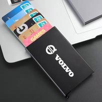 Anti-theft Smart Bracket Slim ID Card Holder Metal Bank Credit Card For Volvo XC60 XC90 S60 V50 V60 V70 V90 S90 Accessories FOR Volvo juoda