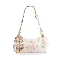 COACH shoulder bag [Customized bag] Teri 25 brand micro-label detachable strap bow silk scarf extension chain printed Yueweiliang basic style balta