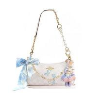 COACH shoulder bag [Customized bag] Teri 25 brand micro-label detachable strap bow silk scarf extension chain printed Half-moon pot basic model balta