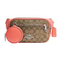 COACH fanny pack Elias 23 letter logo logo zipper closure classic presbyopia artificial leather mother-in-law bag shoulder crossbody bag waist bag ruda