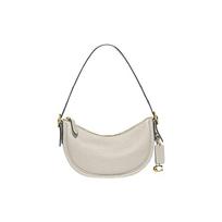 COACH Luna 27 zipper closure built-in buckle bag cow leather hand shoulder bag women's chalk white balta