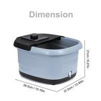 500W Electric Foot Spa Bath Massager Rolling Vibration Heat Electric Oxygen Bubbles For Relieve Pressure Relaxation 38.5 x 31.5 x 21 cm