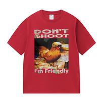 Gamer ARC Raiders Dont Shoot I M Friendly Chicken Funny Graphic TShirt Men Women Vintage Fashion Oversized 100 Cotton T Shirt S