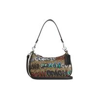COACH shoulder bag Mint + Serf Teri joint model 24 letter graffiti classic presbyopic hardware buckle zipper closure canvas with leather armpit hand auksas