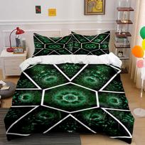 Hexagons with floral mandalas. Bedding sets Duvet cover sets Duvet covers Pillowcases(1 * Duvet Cover 2 * Pillowcases without duvet insert) 135x200cm