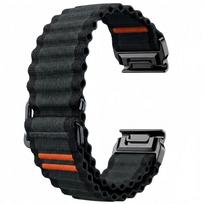 Nylon Watch Band for Garmin Fenix 8 7 6X 5X Tactix 8 Delta Enduro 2 QuickFit 26mm 20mm22mm Breathable Sport Strap 20mm tamsiai pilka spalva