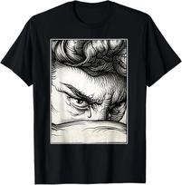 The Fallen Angel Blackwork Lucifer Etching T- Shirt L