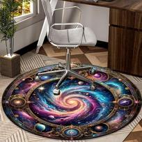 Cosmic Portal Fantasy round carpet Chair cushion Round Entryway Rug, Soft Round Rugs for Living Room, Bedroom, Circle Carpet decor gifts Diameter 60cm