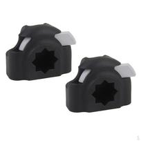 2 Pieces Durable Black Plastic Kayak Rod Holder Semicircular Tackle Kit Accessory