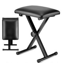 New Iron Folding Piano Chair Black Adjustable Foldable Piano Stool Keyboard Stool Piano juoda