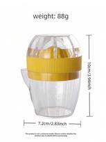 1 Set Manual Lemon Juicer, Kitchen Tools Plastic Orange And Grapefruit Squeezer Juicer Convenient Juice Glass geltona