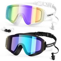 2 Pack Swim Goggles for 3-15, Anti Fog UV Protection Pool Water Swimming Goggles for Boys Girls Toddler