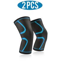 WOSWEIR-2 PCS Knee Brace Support for Arthritis Joint Nylon Sports Fitness Compression Sleeves Kneepads Running Protector M