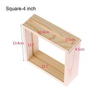 Mini Wedding Decor Fashion Art Photo Frame Plant specimen Picture Holder Wooden square-4 inch