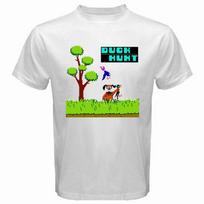 DUCK HUNT Retro Vaizdo Žaidimas Balti Unisex Marškinėliai XXXXL white