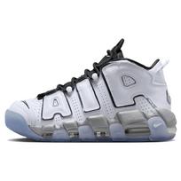 Nike  Air More Uptempo White Chrome Women Sneakers Metallic-Silver Black DV7408-100 35.5