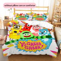 Yo Gabba Gabba!  Pattern Bedding Quilt Set  Home Decoration  Gift (1 * duvet cover + 2 * pillowcase  without core) 135x200cm