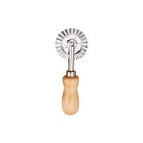 2 Pcs Biscuits Wheel Cutter, Pasta Cutter Wheel, Ravioli Pizza Cutter Wheels With Long Wooden Handle Dumpling Lace Making Noodle Dough Ruffled Edge One Size