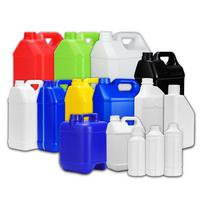 1 l apvalus butelis, 2,5 l / 4 l plokščias butelis, 5 kg / 6 kg maistinės plastikinės talpyklos, 10 l cheminis būgnas, atsparus rūgštims ir šarmams. 0.5L black round bottle