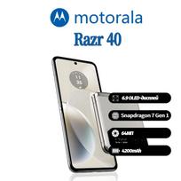 Motorola Moto Razr 40 išmanusis telefonas palaiko Nano-SIM+eSIM, Visiškai naujas 128GB balta