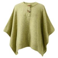 SanCai Women's Retro Knitted Toggle Shawl One Size