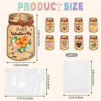 Set 24/48Pcs Kraft Candy Valentine'S Day Drifting Card Set Clear Sealed Bags Valentine Exchange Cards For Classroom Party Favors